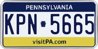 PA license plate KPN5665