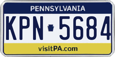 PA license plate KPN5684