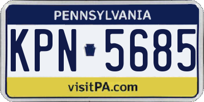 PA license plate KPN5685