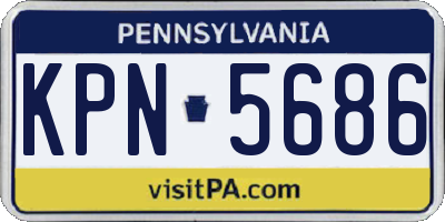 PA license plate KPN5686