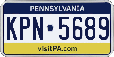 PA license plate KPN5689