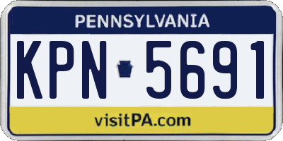PA license plate KPN5691