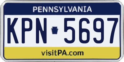 PA license plate KPN5697