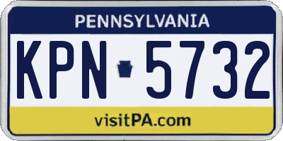 PA license plate KPN5732