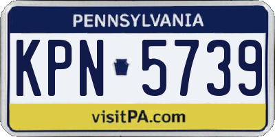 PA license plate KPN5739