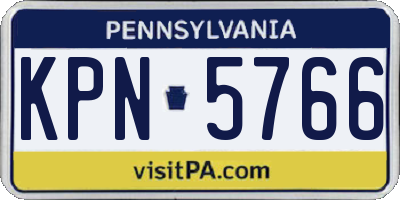 PA license plate KPN5766