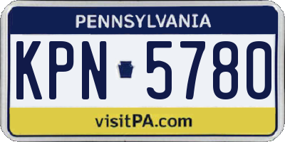 PA license plate KPN5780