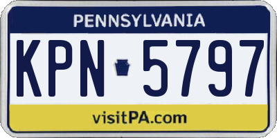 PA license plate KPN5797