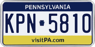 PA license plate KPN5810