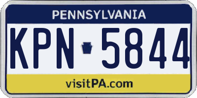 PA license plate KPN5844