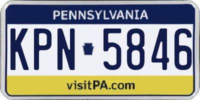 PA license plate KPN5846