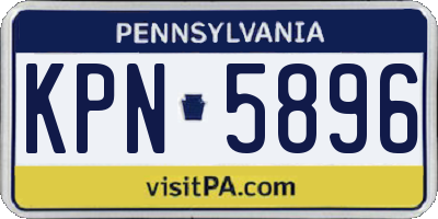 PA license plate KPN5896