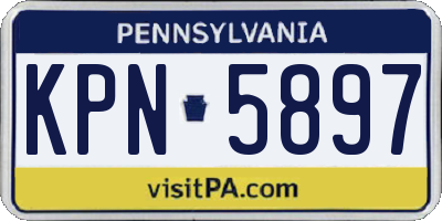 PA license plate KPN5897
