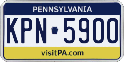 PA license plate KPN5900