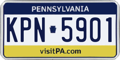 PA license plate KPN5901