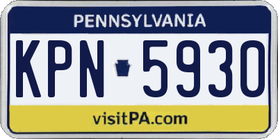 PA license plate KPN5930
