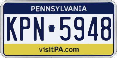 PA license plate KPN5948