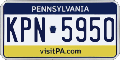 PA license plate KPN5950