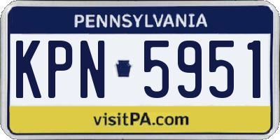 PA license plate KPN5951