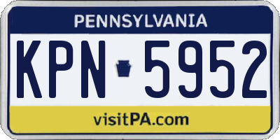 PA license plate KPN5952
