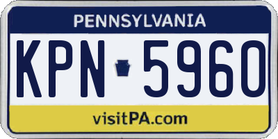 PA license plate KPN5960