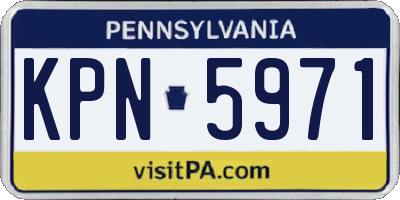PA license plate KPN5971