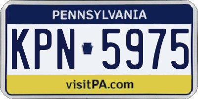 PA license plate KPN5975