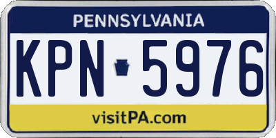 PA license plate KPN5976