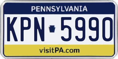 PA license plate KPN5990