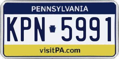 PA license plate KPN5991