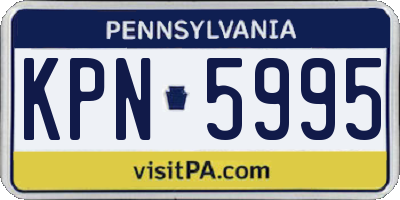 PA license plate KPN5995