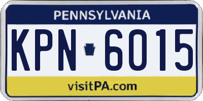PA license plate KPN6015