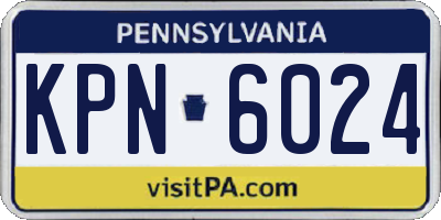 PA license plate KPN6024