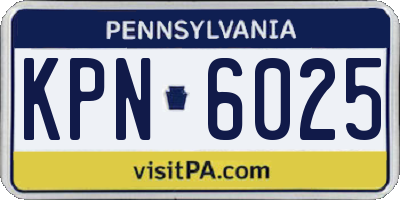 PA license plate KPN6025