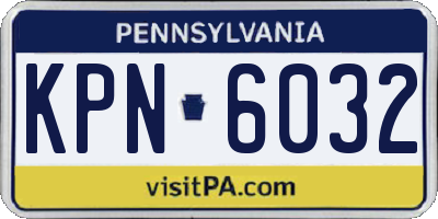 PA license plate KPN6032