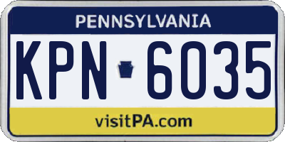 PA license plate KPN6035