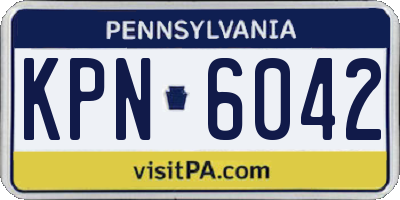 PA license plate KPN6042