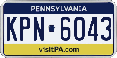 PA license plate KPN6043