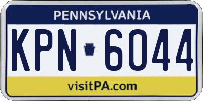 PA license plate KPN6044