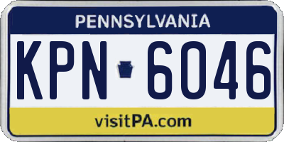 PA license plate KPN6046