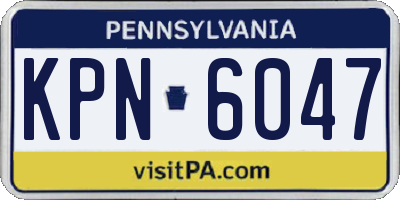 PA license plate KPN6047