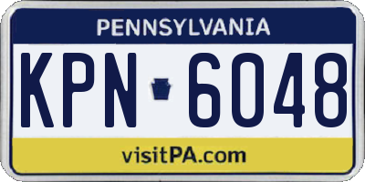 PA license plate KPN6048