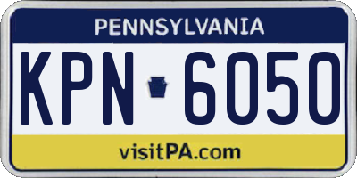 PA license plate KPN6050