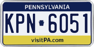 PA license plate KPN6051
