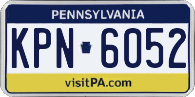 PA license plate KPN6052