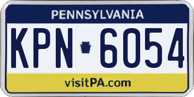 PA license plate KPN6054