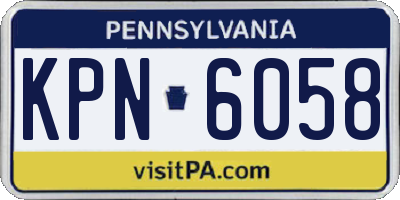 PA license plate KPN6058