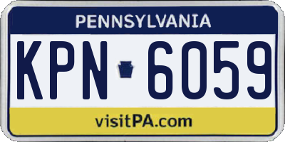PA license plate KPN6059