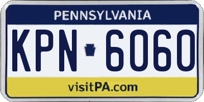 PA license plate KPN6060