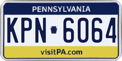 PA license plate KPN6064